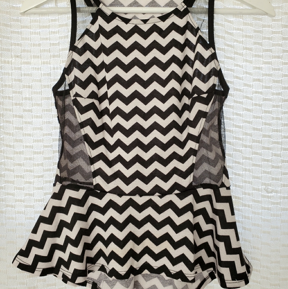Beautiful Black & White Blouse.